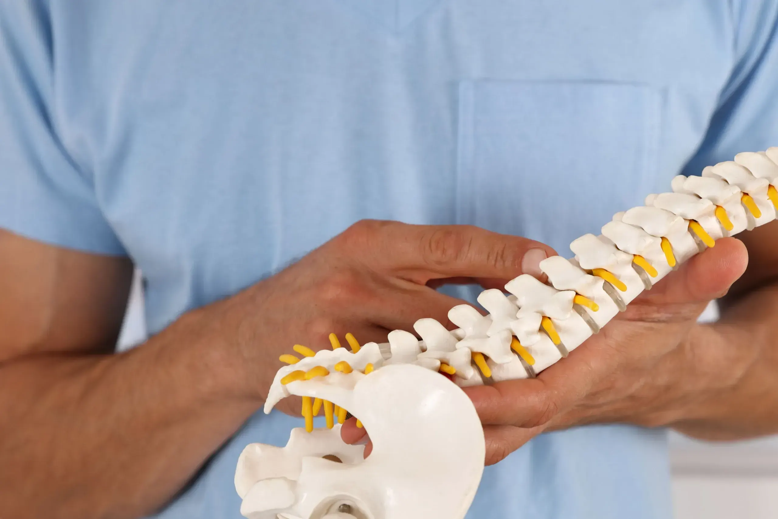Patient receiving spinal decompression therapy at Spine-Ability in Apollo Beach, FL